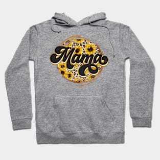 Cute Mama Cow Print Sunflower Mother's day Hoodie